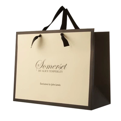 ロゴ付きの紙のショッピングバッグ